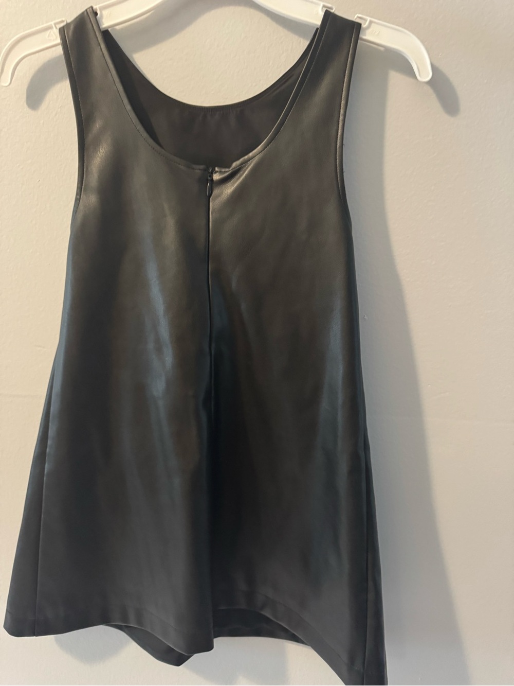 Zara Black Faux-Leather Drawstring Mini Dress - Picture 4 of 7